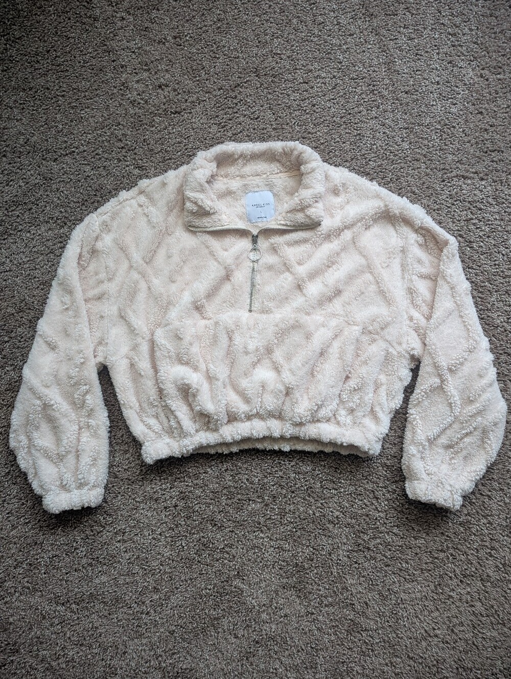 Angel Kiss Cropped Quarter Zip Large